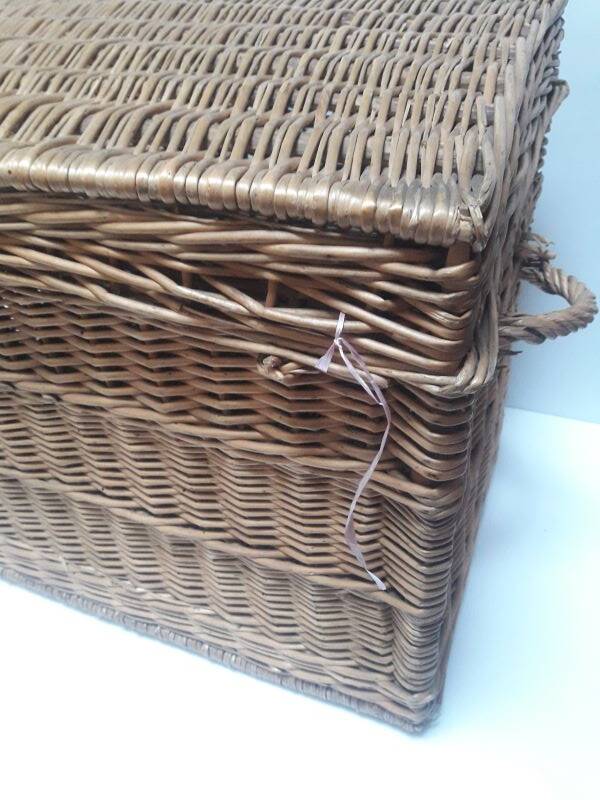 Wicker trunk L75xH53xD48 vintage