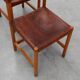 Pair of wood and leather Spanish chairs by Jordi Vilanova, ca. 1960
