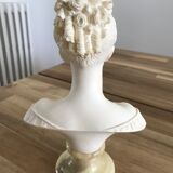 Bust of woman in alabaster