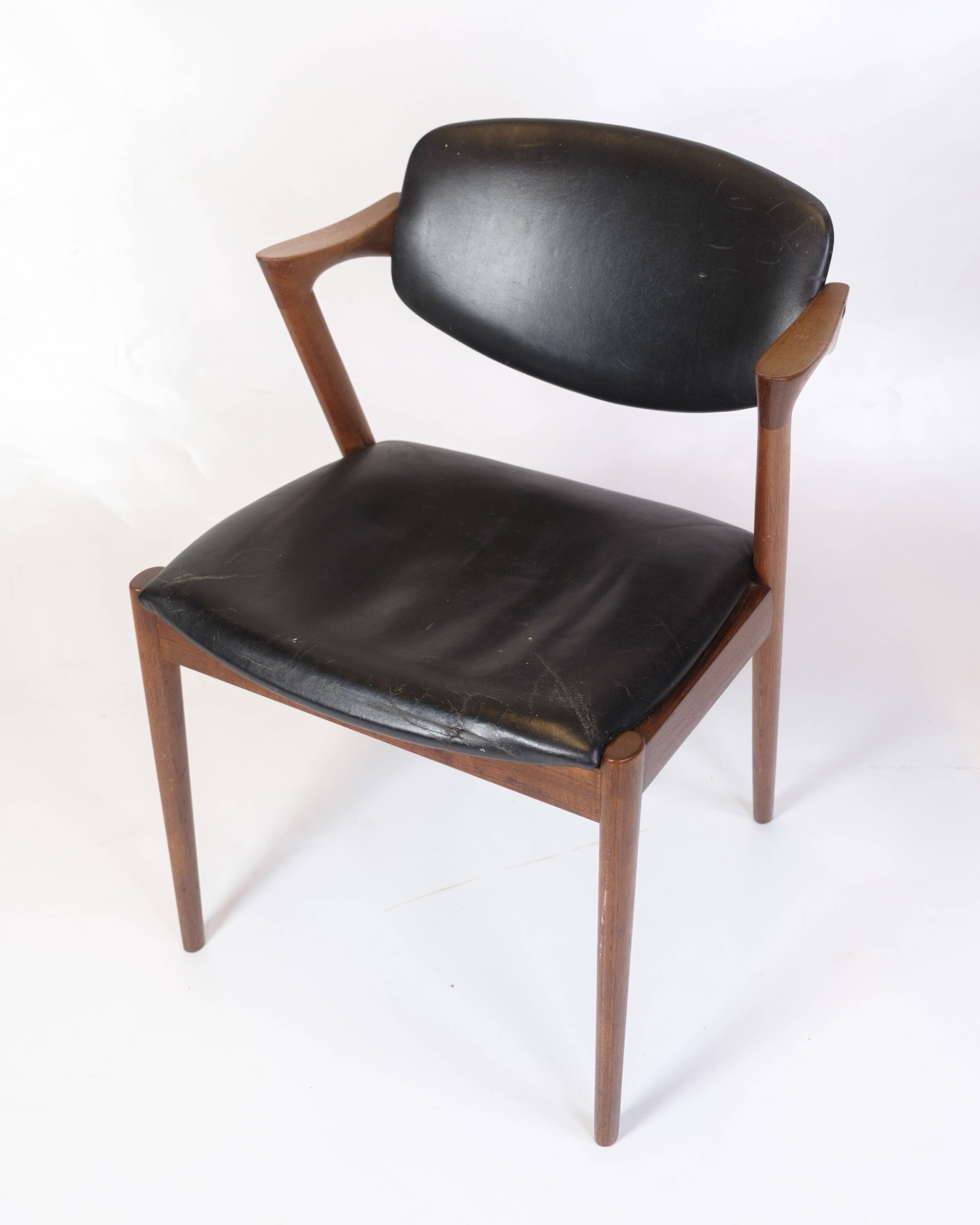 Dining Chair Model 42 In Teak By Kai Kristiansen From 1960s