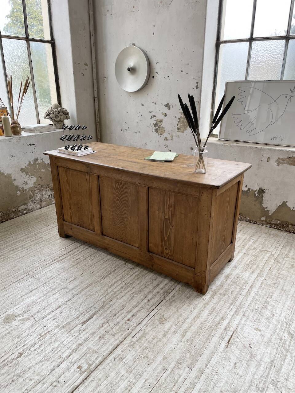 Oak and pine counter 1950