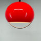 Mid century red hanging lamp with chrome by Harvey Guzzini for Meblo Italy