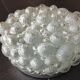 Round ceiling lamp in bubbled glass / vintage 60s-70s