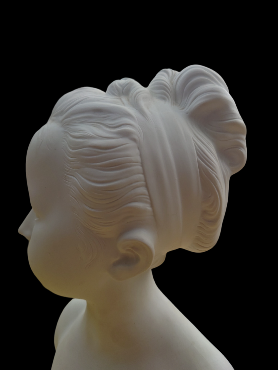 Biscuit bust louise Brongniart signed MNP Limoges XX century