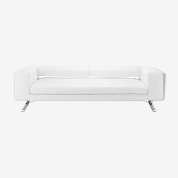 Canapé cuir blanc design Jett Habitat