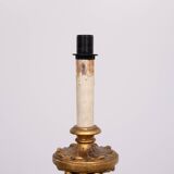 Rococo Italian Wooden Floor Lamp in Gold, 1950s