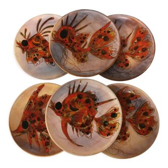 6 plates of fish Monique Brunner, Vence, Vallauris