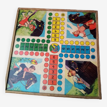 60s board game, Dada, Goose, Checkers, Rallies France