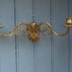 French Antique bronze piano wall candle sconce Art Nouveau stamped E MULLER