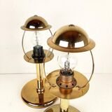 Golden metal table lamps by Sijaj Hrastnik, set of 2