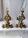 Chenet ancien bronze paire cheminée porte buches