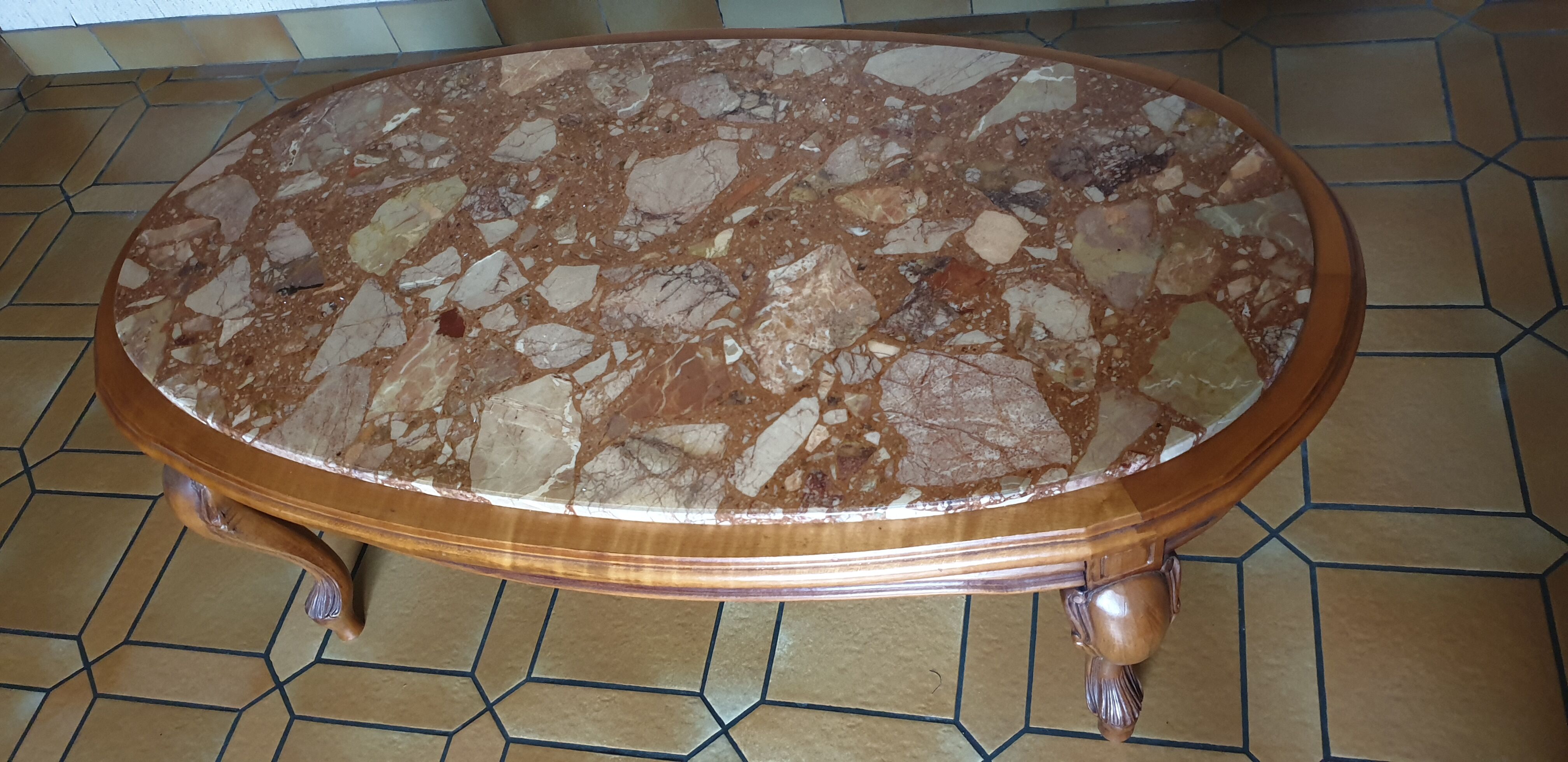 Marble coffee table pink