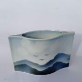 Virebent porcelain vase - Yves Mohy