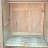 Asymmetrical oak cabinet