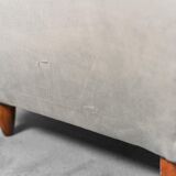 Winged armchair velvet 50s vintage