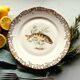 Set of four fish plates. vintage french fish plate set.