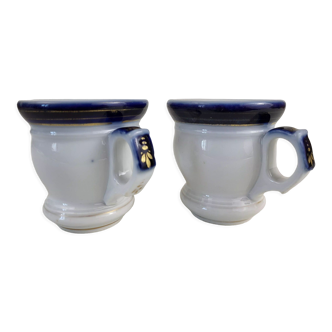 Pair of porcelain brulot cups by Valentine XIXth