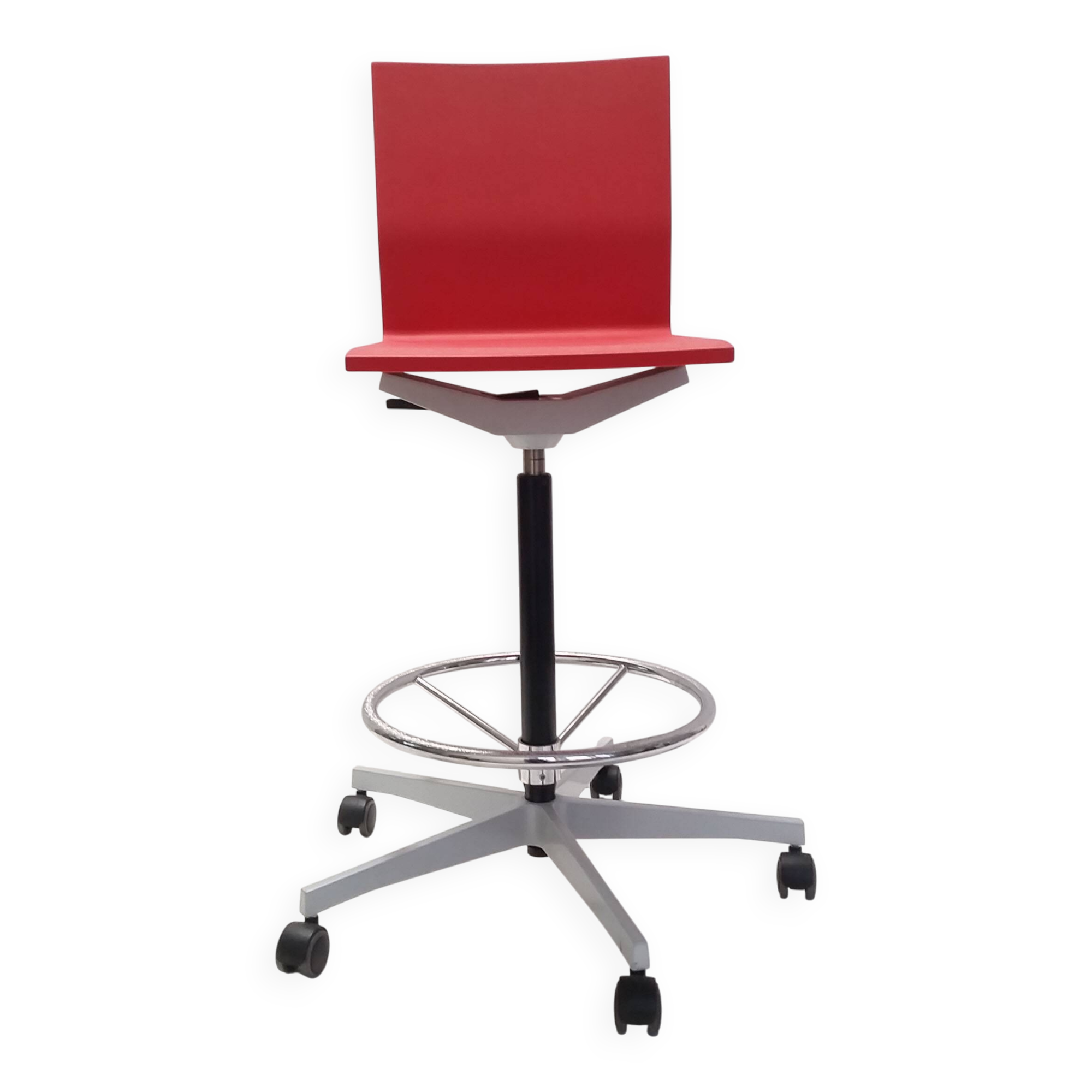 Maarten Van Severen .04 red high desk or bar chair