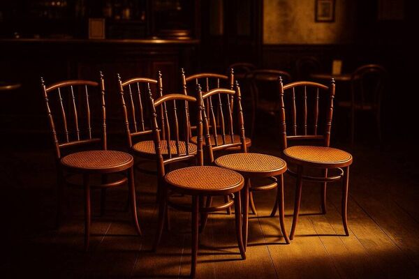 Lot de 6 chaises bistrot Josef Hofmann 1930