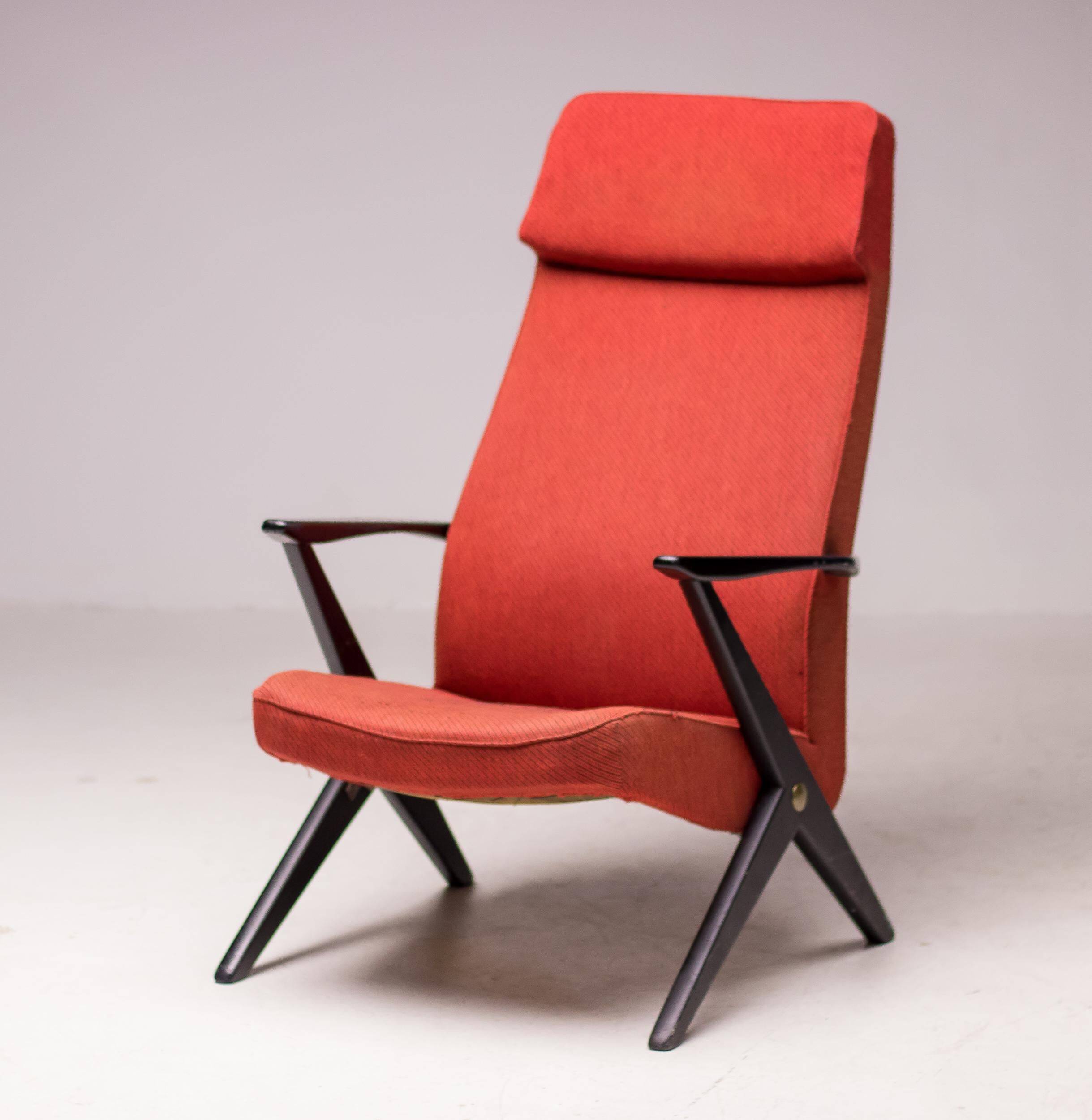 Fauteuil Bengt Ruda, Triva, hêtre laqué noir, 1950