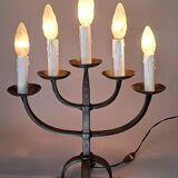 Candélabres à 5 lumières brutaliste 1950/1960.