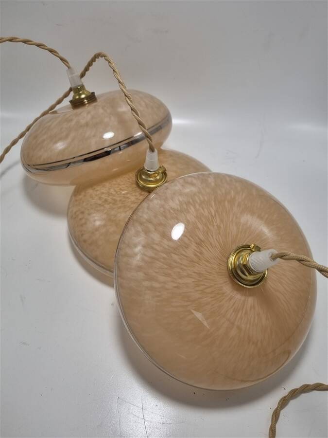 Trio of pink suspensions