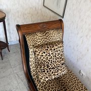 Empire-style wooden daybed / chaise longue