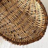 Wicker and hazel wood basket