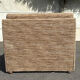 Fauteuil convertible vintage en tissu beige et marron