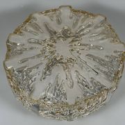 1960s 1970s Ceiling Lamp  Flush Mount in Glass & Metal Space Age Design