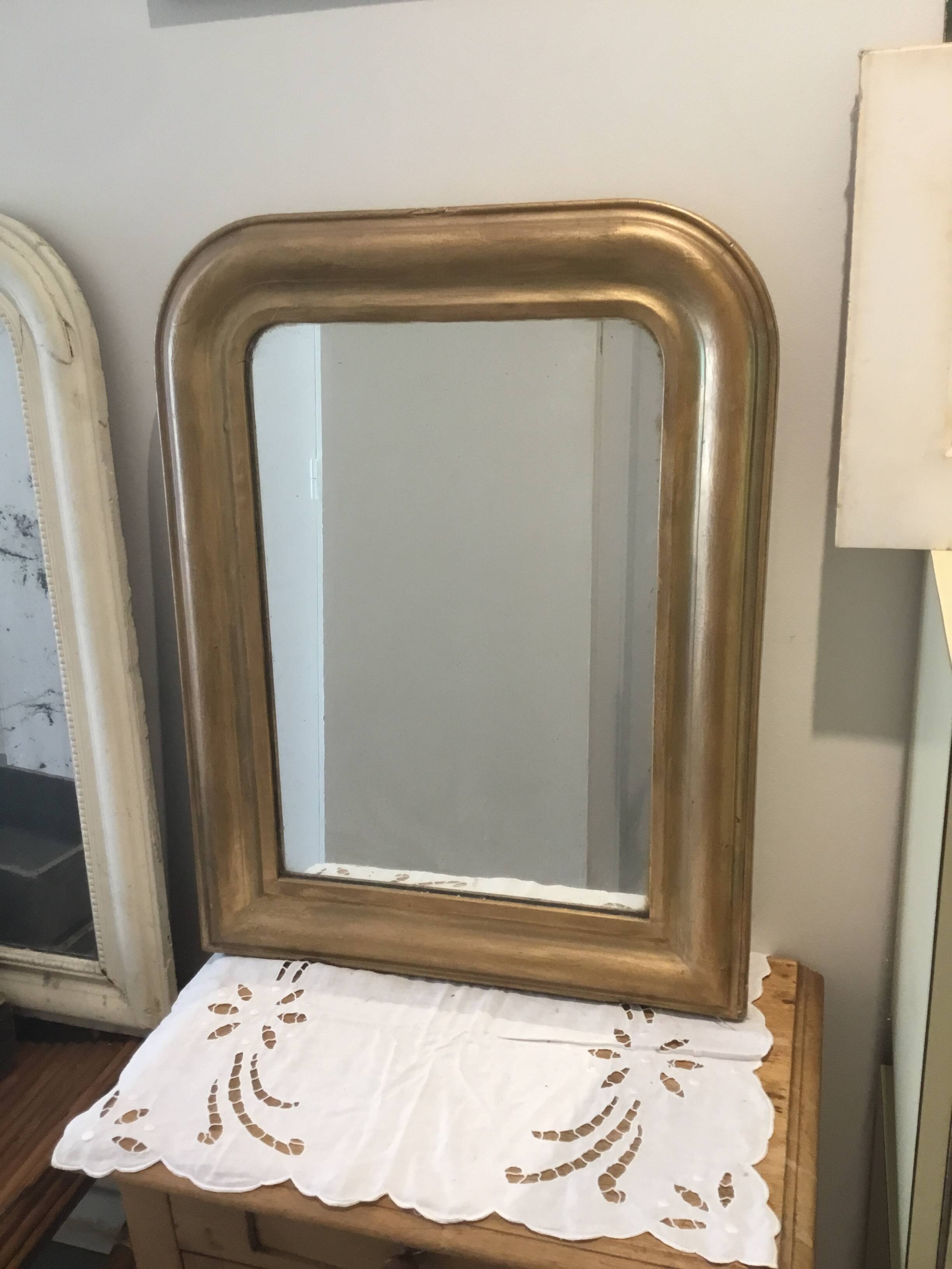 Golden wooden mirror