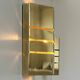 Pair of vintage brass wall lights, France 1970s