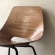 Barrel chair wood & metal by Pierre Guariche for Steiner Paris 1950