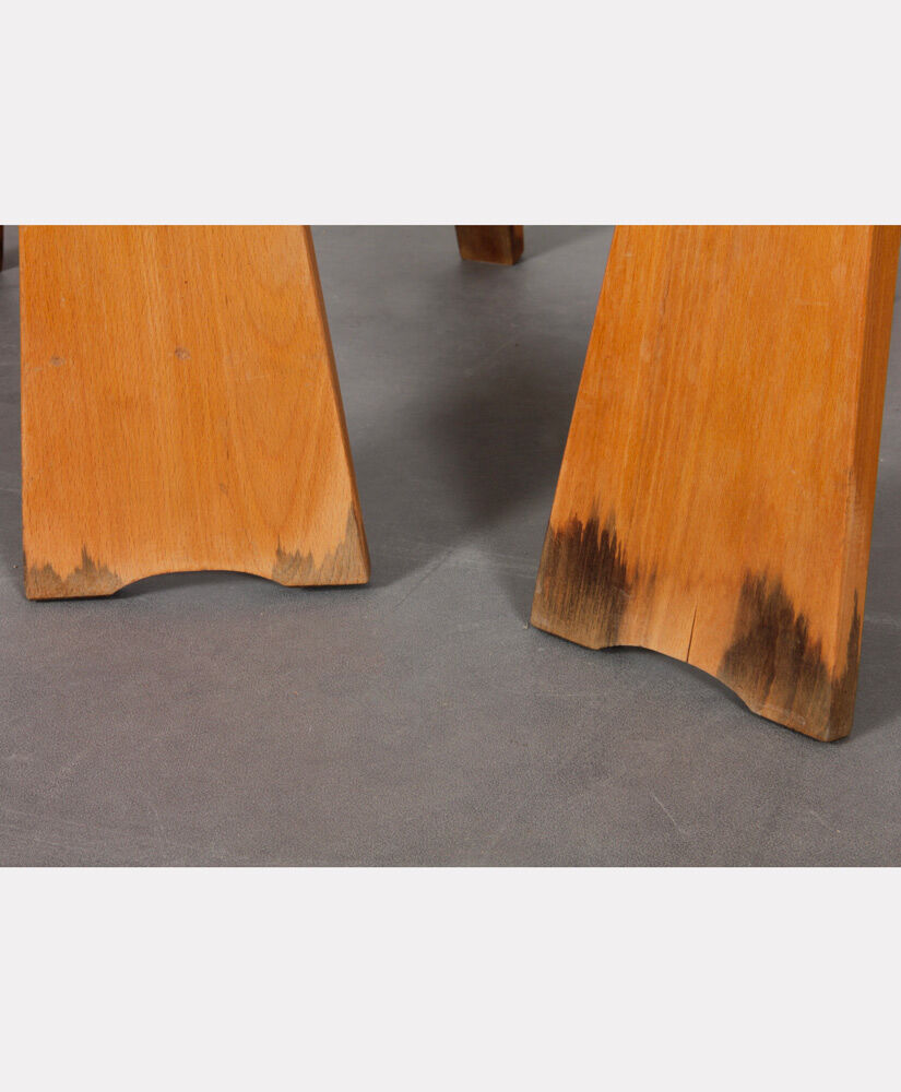 Paire de chaises vintage en bois vers 1960