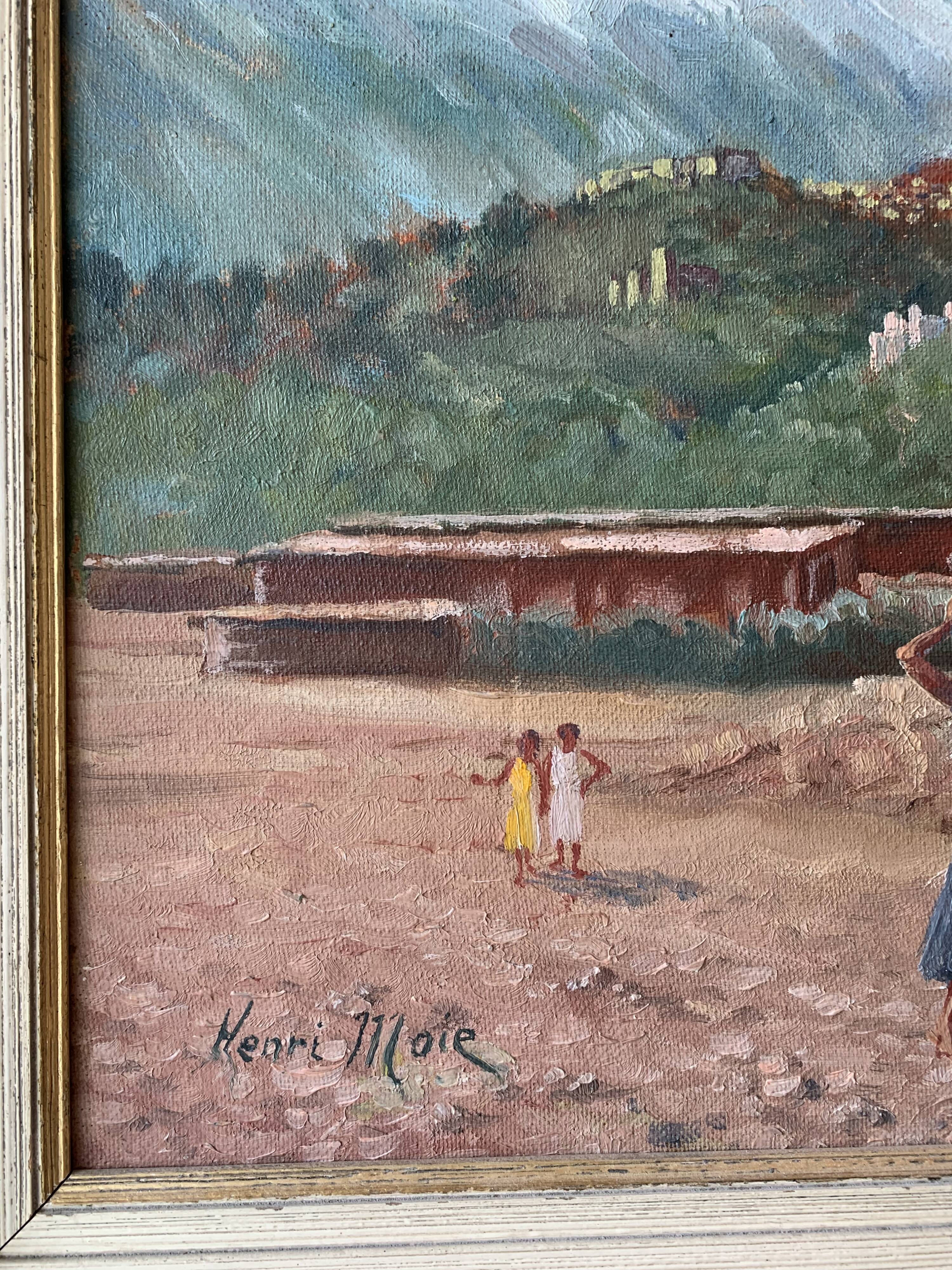 Oil painting on orientalist panel