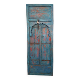 Petite porte ancienne, mobilier indien,belle patine bleue