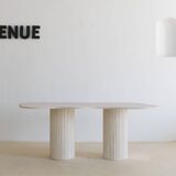 Venus Irregular Dining Table - Natural Travertine