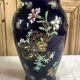 Old vase baluster enamelled lamp Boch Frères Keramis Belgium