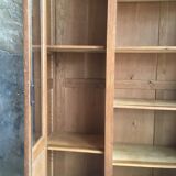 Large oak glass library - 1950