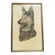 Cadre doré avec dessin de berger