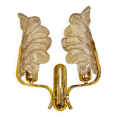 Carl Fagerlund double Murano glass wall lamp, 1980s
