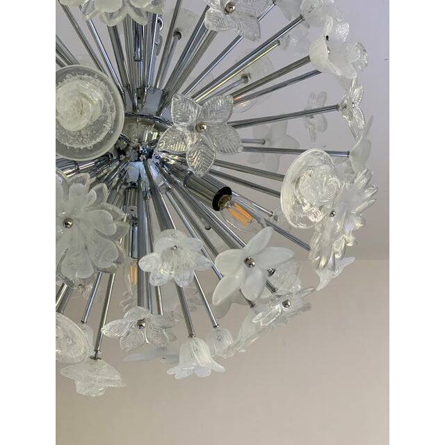 Contemporary "Bouquet" Flowers Murano Glass Sputnik Chandelier