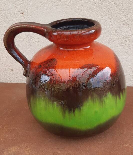 Fat lava ball vase Scheurich 484-21, vintage ceramic