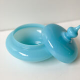 Candy box or small box in blue opaline