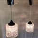 Paire de suspensions en verre holophane - mid. XXeme