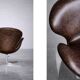 Vintage Mid-Century Modern Danish Brown Leather Swan Chair by Arne Jacobsen