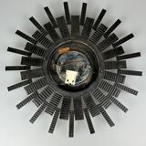 60s 70s Brutalist wall lamp wall light iron & glass by Honsel Leuchten