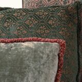 Large Victorian Sofa and Matching Ottoman, United Kingdom, 1890s