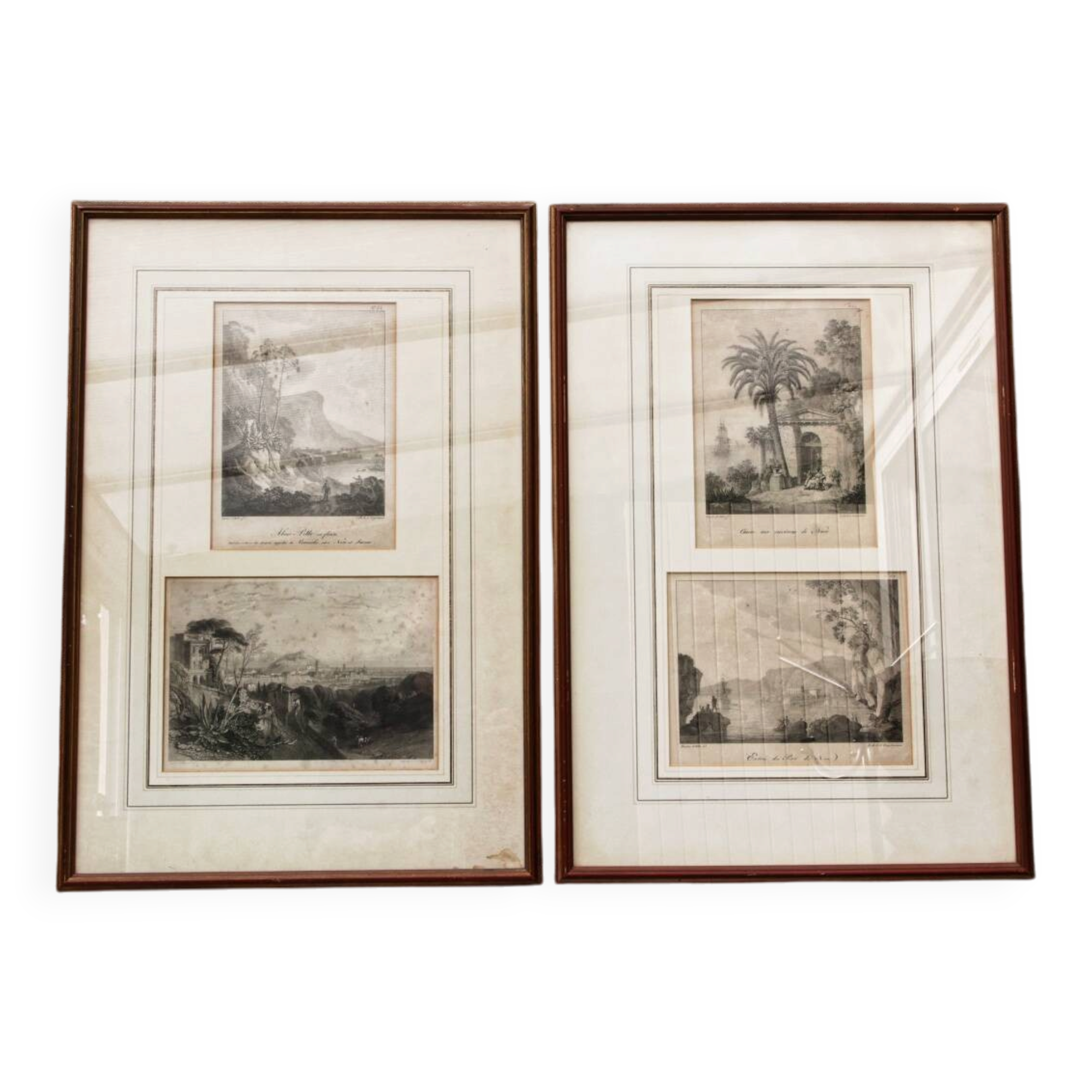 Paire de lithographies encadrées, par G. Engelmann, début 19ème.
