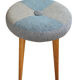 Mid century stool with original fabric